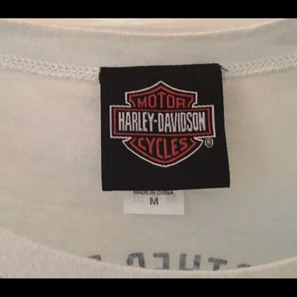 HARLEY DAVIDSON Blue Bling Butterfly Tee Size M - Picture 3 of 5